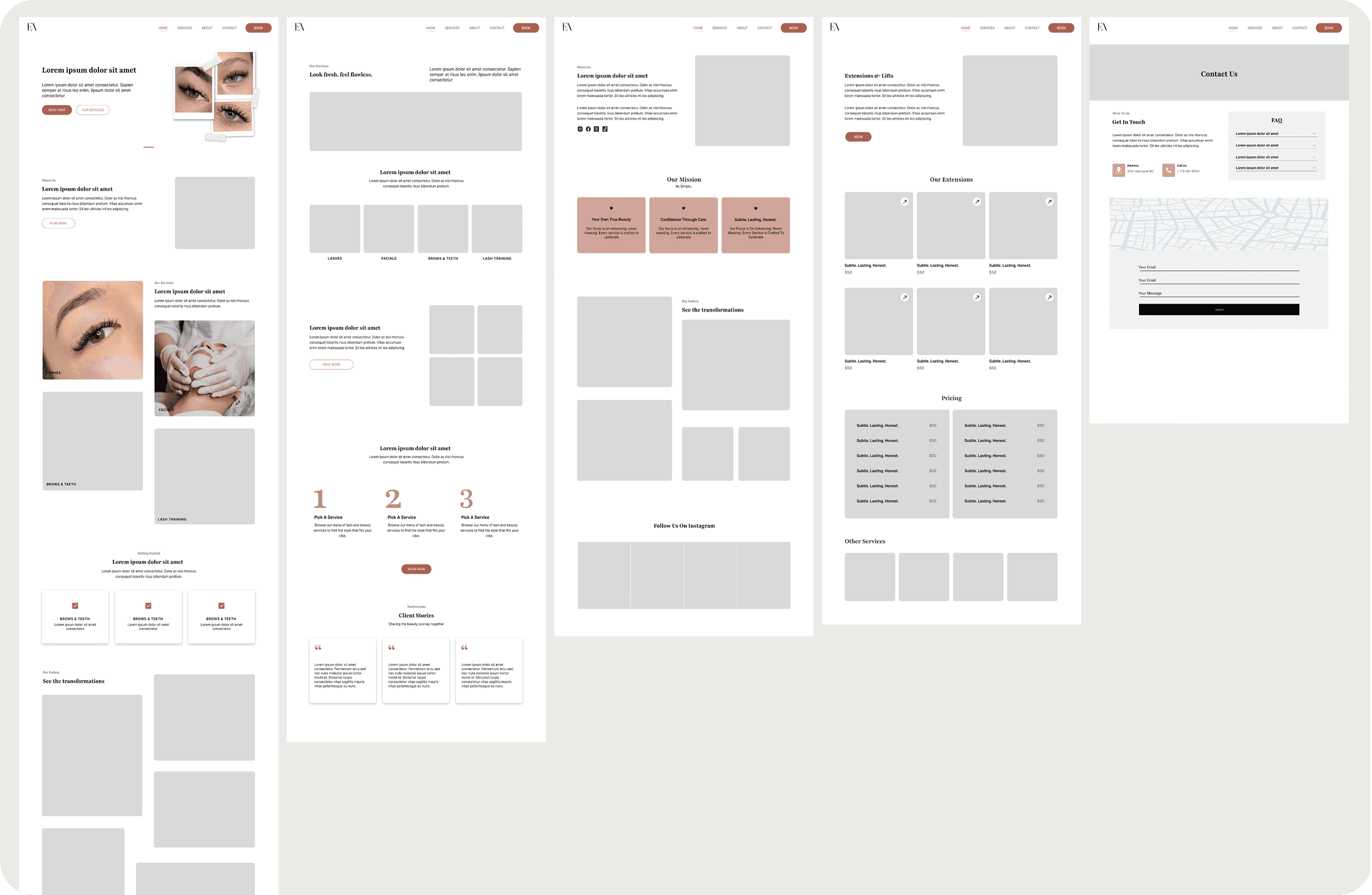 Desktop Low-Fidelity Wireframes