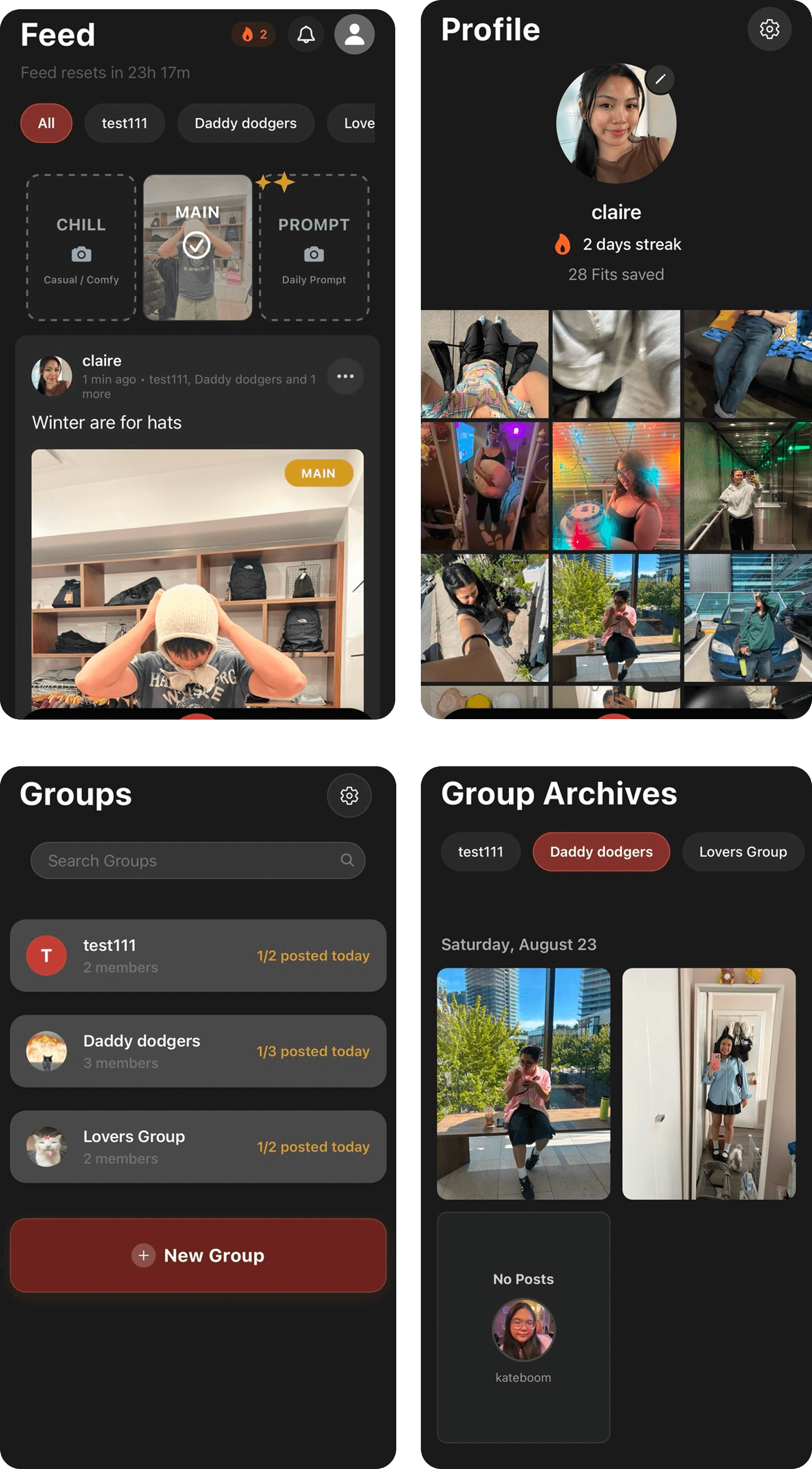 High-Fidelity MVP design mockups